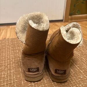 UGG Tan Ankle Booties with Cream Interior